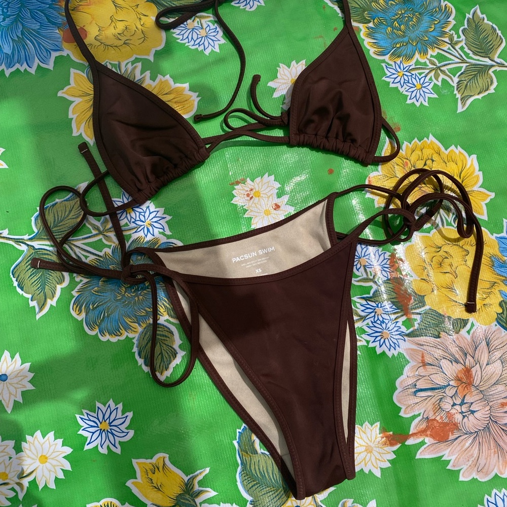 PACSUN BROWN BIKINI SET NWOT
